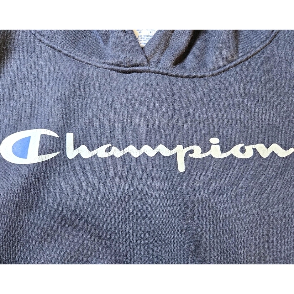 Boys Blue Champion Hoodie Sz Medium - Picture 2 of 7